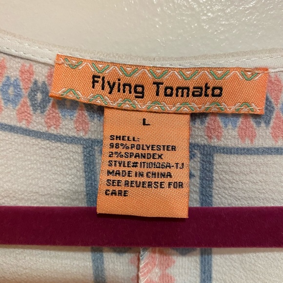 Boho style blouse. Flying Tomato Sz L - Picture 3 of 3